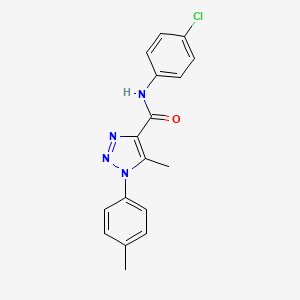 molecular formula C17H15ClN4O B2946239 N-(4-chlorophenyl)-5-methyl-1-(4-methylphenyl)-1H-1,2,3-triazole-4-carboxamide CAS No. 866845-58-1