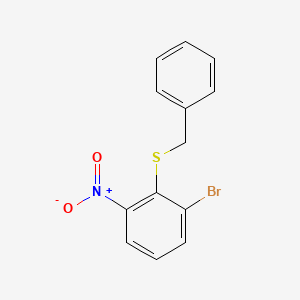 molecular formula C13H10BrNO2S B2946269 2-(Benzylsulfanyl)-1-bromo-3-nitrobenzene CAS No. 2102694-99-3