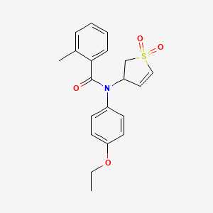 molecular formula C20H21NO4S B2946283 N-(1,1-dioxo-2,3-dihydro-1lambda6-thiophen-3-yl)-N-(4-ethoxyphenyl)-2-methylbenzamide CAS No. 863020-91-1