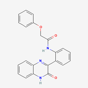 molecular formula C22H17N3O3 B2946288 N-[2-(3-oxo-3,4-dihydroquinoxalin-2-yl)phenyl]-2-phenoxyacetamide CAS No. 887197-72-0