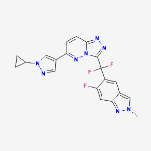 molecular formula C20H15F3N8 B2946291 Bozitinib CAS No. 1440964-89-5