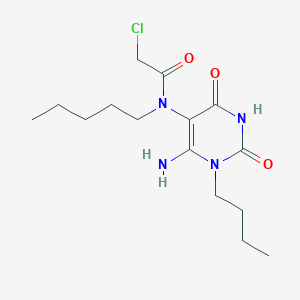 molecular formula C15H25ClN4O3 B2946321 N-(6-amino-1-butyl-2,4-dioxo-1,2,3,4-tetrahydropyrimidin-5-yl)-2-chloro-N-pentylacetamide CAS No. 556020-46-3