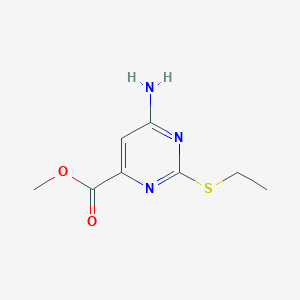 molecular formula C8H11N3O2S B2946350 Methyl 6-amino-2-ethylsulfanylpyrimidine-4-carboxylate CAS No. 2248303-23-1
