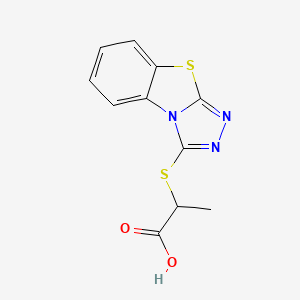 B2946378 2-([1,2,4]Triazolo[3,4-b][1,3]benzothiazol-3-ylthio)propanoic acid CAS No. 704875-01-4