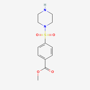 molecular formula C12H16N2O4S B2946430 Methyl 4-(piperazine-1-sulfonyl)benzoate CAS No. 919063-38-0
