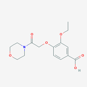 molecular formula C15H19NO6 B2946439 3-Ethoxy-4-(2-morpholin-4-yl-2-oxoethoxy)benzoic acid CAS No. 851169-36-3