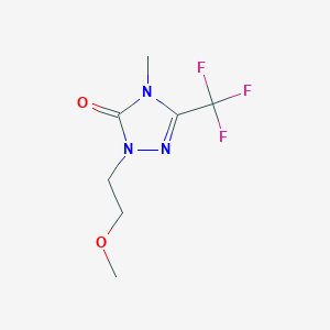 molecular formula C7H10F3N3O2 B2946440 1-(2-methoxyethyl)-4-methyl-3-(trifluoromethyl)-1H-1,2,4-triazol-5(4H)-one CAS No. 1421444-27-0