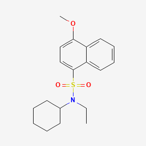molecular formula C19H25NO3S B2946447 N-cyclohexyl-N-ethyl-4-methoxynaphthalene-1-sulfonamide CAS No. 667892-73-1