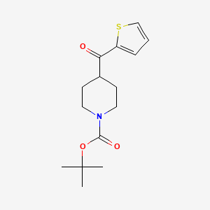 molecular formula C15H21NO3S B2946452 tert-butyl 4-(thiophene-2-carbonyl)piperidine-1-carboxylate CAS No. 152936-77-1