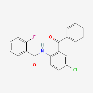 molecular formula C20H13ClFNO2 B2946470 N-(2-benzoyl-4-chlorophenyl)-2-fluorobenzamide CAS No. 157488-11-4