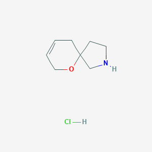 molecular formula C8H14ClNO B2946490 6-Oxa-2-azaspiro[4.5]dec-8-ene;hydrochloride CAS No. 2287312-02-9