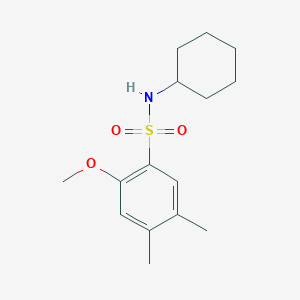molecular formula C15H23NO3S B2946510 N-cyclohexyl-2-methoxy-4,5-dimethylbenzenesulfonamide CAS No. 881476-40-0