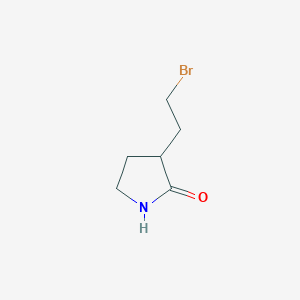 molecular formula C6H10BrNO B2946515 3-(2-Bromoethyl)pyrrolidin-2-one CAS No. 1820664-66-1