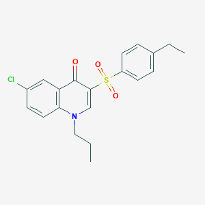 molecular formula C20H20ClNO3S B2946516 6-chloro-3-(4-ethylbenzenesulfonyl)-1-propyl-1,4-dihydroquinolin-4-one CAS No. 899217-40-4