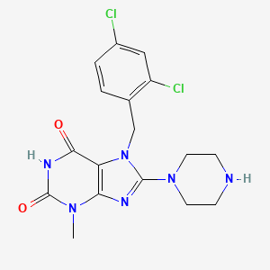 7-(2,4-dichlorobenzyl)-3-methyl-8-(piperazin-1-yl)-1H-purine-2,6(3H,7H)-dione