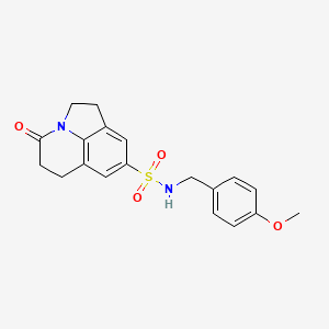 N-(4-methoxybenzyl)-4-oxo-1,2,5,6-tetrahydro-4H-pyrrolo[3,2,1-ij]quinoline-8-sulfonamide
