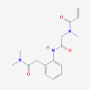 molecular formula C16H21N3O3 B2946519 N-[2-[2-[2-(Dimethylamino)-2-oxoethyl]anilino]-2-oxoethyl]-N-methylprop-2-enamide CAS No. 2361898-03-3