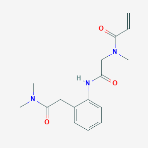 B2946519 N-[2-[2-[2-(Dimethylamino)-2-oxoethyl]anilino]-2-oxoethyl]-N-methylprop-2-enamide CAS No. 2361898-03-3
