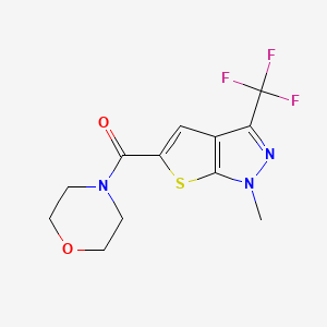 [1-methyl-3-(trifluoromethyl)-1H-thieno[2,3-c]pyrazol-5-yl](morpholino)methanone