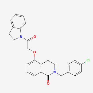 2-(4-chlorobenzyl)-5-(2-(indolin-1-yl)-2-oxoethoxy)-3,4-dihydroisoquinolin-1(2H)-one