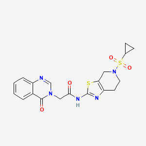 N-(5-(cyclopropylsulfonyl)-4,5,6,7-tetrahydrothiazolo[5,4-c]pyridin-2-yl)-2-(4-oxoquinazolin-3(4H)-yl)acetamide