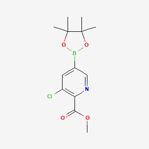 molecular formula C13H17BClNO4 B2946577 Methyl 3-chloro-5-(4,4,5,5-tetramethyl-1,3,2-dioxaborolan-2-YL)picolinate CAS No. 2377610-23-4