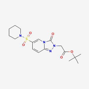 B2946599 tert-butyl [3-oxo-6-(piperidin-1-ylsulfonyl)[1,2,4]triazolo[4,3-a]pyridin-2(3H)-yl]acetate CAS No. 1251619-57-4
