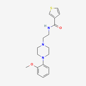 molecular formula C18H23N3O2S B2946630 N-{2-[4-(2-methoxyphenyl)piperazin-1-yl]ethyl}thiophene-3-carboxamide CAS No. 145253-77-6