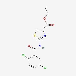 molecular formula C13H10Cl2N2O3S B2946631 ethyl 2-(2,5-dichlorobenzamido)-1,3-thiazole-4-carboxylate CAS No. 392246-47-8