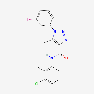 molecular formula C17H14ClFN4O B2946633 N-(3-chloro-2-methylphenyl)-1-(3-fluorophenyl)-5-methyl-1H-1,2,3-triazole-4-carboxamide CAS No. 866896-07-3
