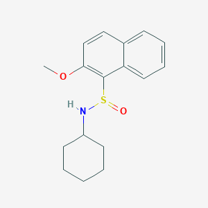 molecular formula C17H21NO2S B2946639 N-cyclohexyl-2-methoxynaphthalene-1-sulfinamide CAS No. 339020-40-5