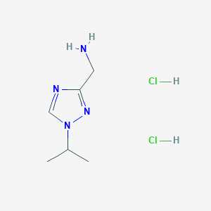 molecular formula C6H14Cl2N4 B2946659 (1-Propan-2-yl-1,2,4-triazol-3-yl)methanamine;dihydrochloride CAS No. 2309446-57-7