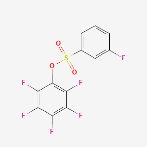 molecular formula C12H4F6O3S B2946664 Pentafluorophenyl 3-fluoro-benzenesulfonate CAS No. 886503-30-6