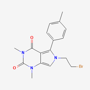 molecular formula C17H18BrN3O2 B2946697 6-(2-bromoethyl)-1,3-dimethyl-5-(4-methylphenyl)-1H-pyrrolo[3,4-d]pyrimidine-2,4(3H,6H)-dione CAS No. 587009-76-5