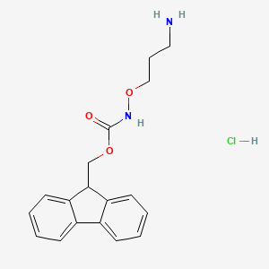 molecular formula C18H21ClN2O3 B2946762 (9H-fluoren-9-yl)methyl N-(3-aminopropoxy)carbamate hydrochloride CAS No. 2138079-00-0