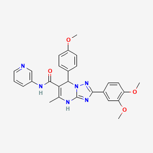 B2946768 2-(3,4-dimethoxyphenyl)-7-(4-methoxyphenyl)-5-methyl-N-(pyridin-3-yl)-4,7-dihydro-[1,2,4]triazolo[1,5-a]pyrimidine-6-carboxamide CAS No. 539798-75-9