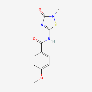 molecular formula C11H11N3O3S B2946862 4-methoxy-N-(2-methyl-3-oxo-1,2,4-thiadiazol-5-yl)benzamide CAS No. 138712-82-0