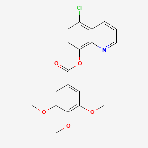 molecular formula C19H16ClNO5 B2946873 5-CHLOROQUINOLIN-8-YL 3,4,5-TRIMETHOXYBENZOATE CAS No. 446269-92-7