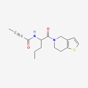 molecular formula C16H20N2O2S B2946918 N-[1-(6,7-Dihydro-4H-thieno[3,2-c]pyridin-5-yl)-1-oxopentan-2-yl]but-2-ynamide CAS No. 2411193-18-3