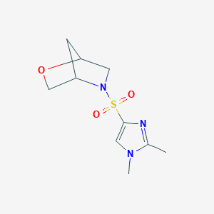 molecular formula C10H15N3O3S B2946931 5-((1,2-dimethyl-1H-imidazol-4-yl)sulfonyl)-2-oxa-5-azabicyclo[2.2.1]heptane CAS No. 2097913-57-8