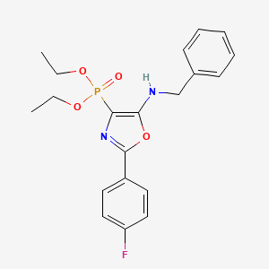 molecular formula C20H22FN2O4P B2946952 diethyl [5-(benzylamino)-2-(4-fluorophenyl)-1,3-oxazol-4-yl]phosphonate CAS No. 321685-77-2