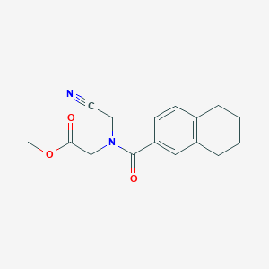 molecular formula C16H18N2O3 B2946995 methyl 2-[N-(cyanomethyl)-1-(5,6,7,8-tetrahydronaphthalen-2-yl)formamido]acetate CAS No. 1424474-14-5