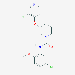 molecular formula C18H19Cl2N3O3 B2947008 N-(5-chloro-2-methoxyphenyl)-3-((3-chloropyridin-4-yl)oxy)piperidine-1-carboxamide CAS No. 2034277-77-3