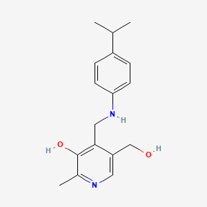 molecular formula C17H22N2O2 B2947014 5-(Hydroxymethyl)-2-methyl-4-({[4-(propan-2-yl)phenyl]amino}methyl)pyridin-3-ol CAS No. 893304-72-8