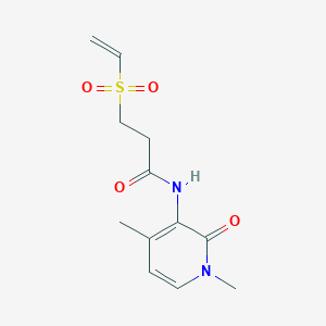 N-(1,4-Dimethyl-2-oxopyridin-3-yl)-3-ethenylsulfonylpropanamide