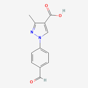 1-(4-Formylphenyl)-3-methylpyrazole-4-carboxylic acid