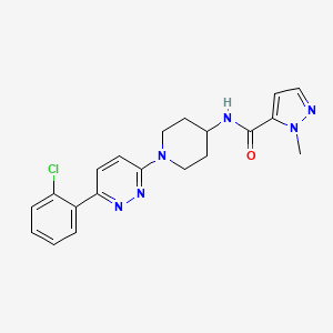 molecular formula C20H21ClN6O B2947045 N-{1-[6-(2-chlorophenyl)pyridazin-3-yl]piperidin-4-yl}-1-methyl-1H-pyrazole-5-carboxamide CAS No. 1396856-94-2