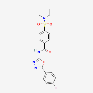 4-(diethylsulfamoyl)-N-[5-(4-fluorophenyl)-1,3,4-oxadiazol-2-yl]benzamide