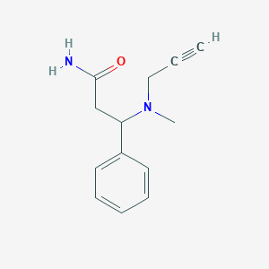 3-[Methyl(prop-2-yn-1-yl)amino]-3-phenylpropanamide