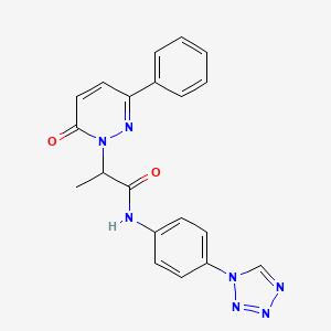 N-(4-(1H-tetrazol-1-yl)phenyl)-2-(6-oxo-3-phenylpyridazin-1(6H)-yl)propanamide